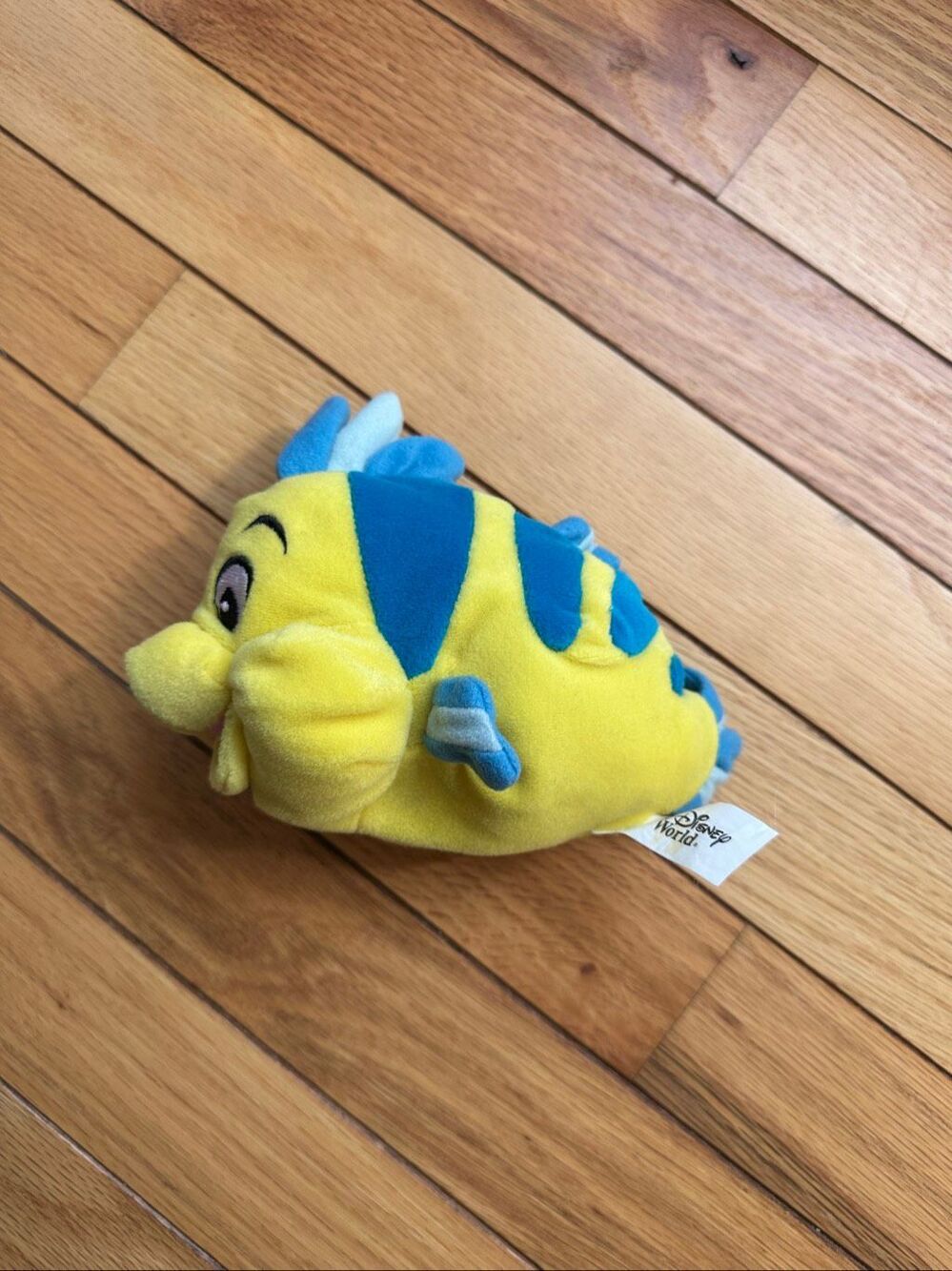 Vintage Disney Flounder Small Stuffed Animal The Little Mermaid
